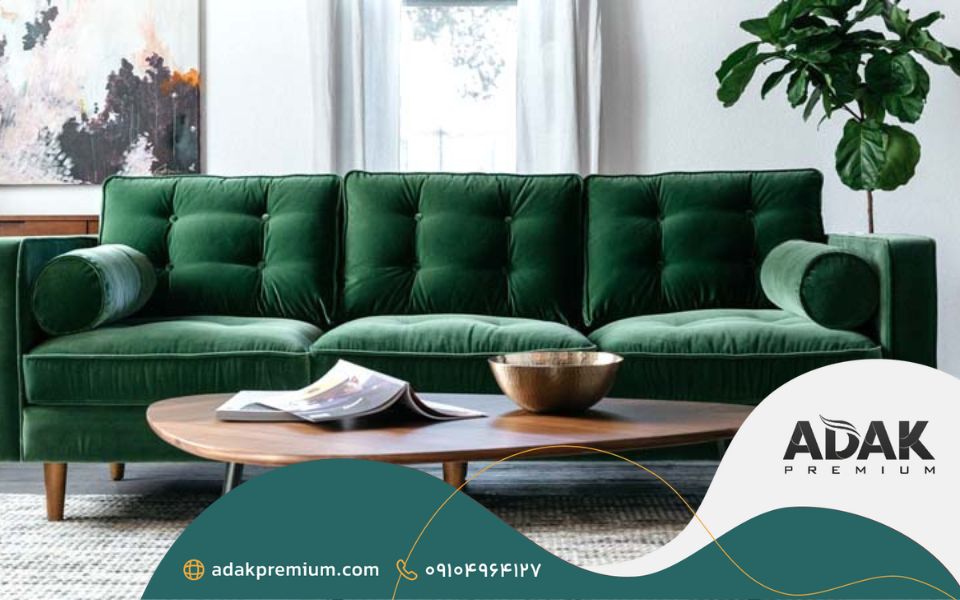 پارچه مخمل سبز