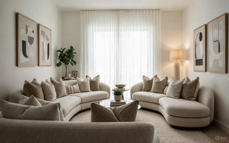 مبلهای گرد یا منحنی (Curved Sofa)