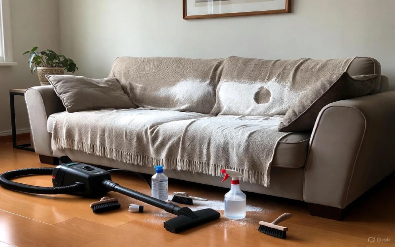 تمیز کردن پارچه مبلی با جوش شیرین