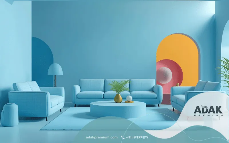 تاثیر روانشناسی رنگ پارچه مبل آبی