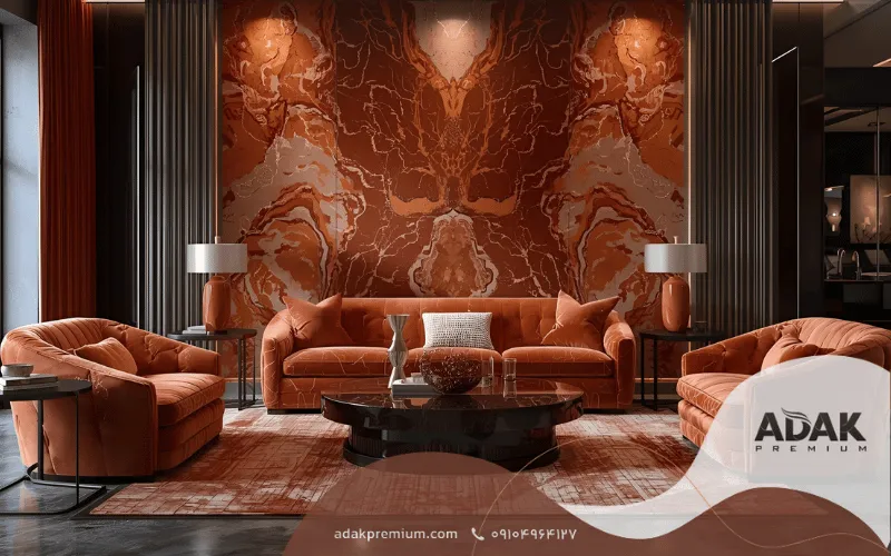 دکوراسیون مبل با رنگ رز گلد -چه عواملی میتواند در انتخاب رنگ پارچه مبل تاثیر بگذارد