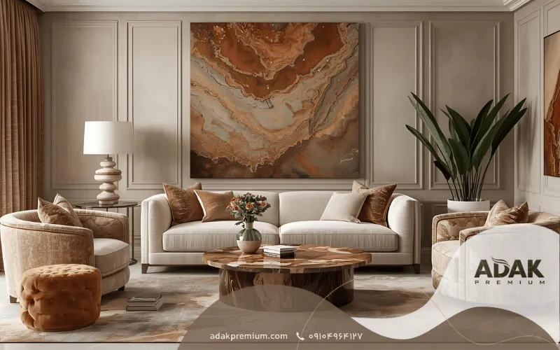 اصول دکوراسیون با رنگ پارچه مبل کرم و حنثی