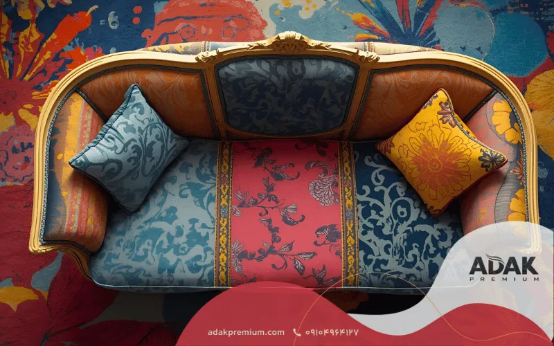 رنگ پارچه مبل آبی روشن برای مبل راحتی