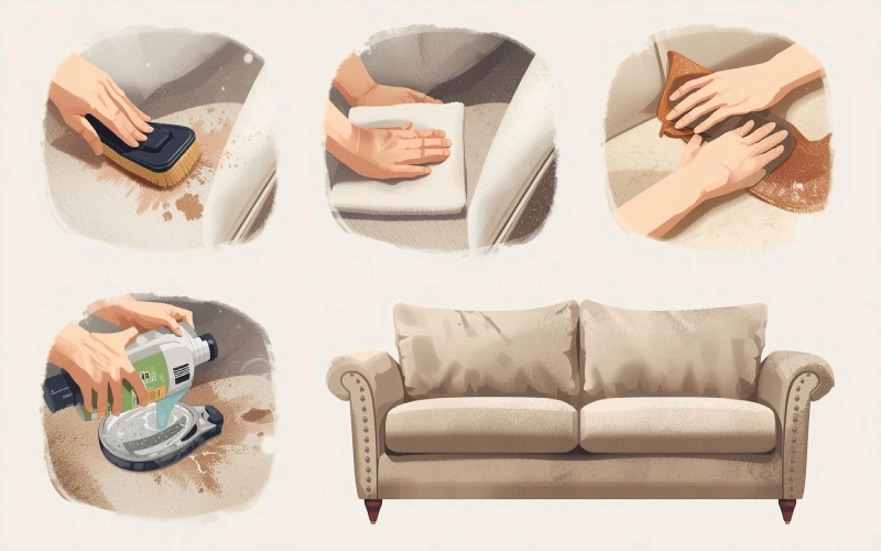 مراحل شست وشوی مبل چرک مرده