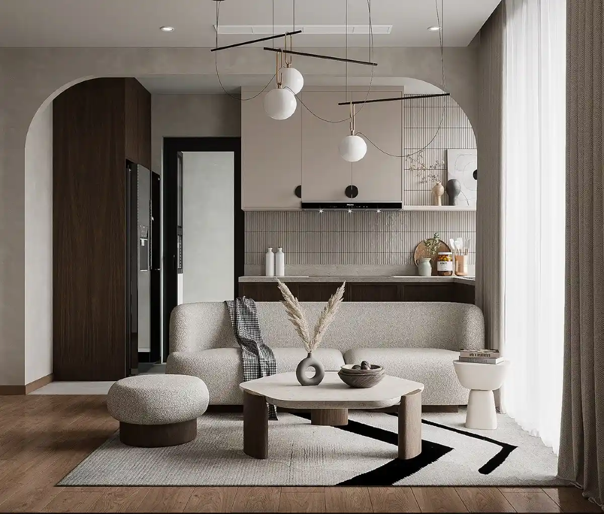 ترکیب-رنگ-قهوه-ای-در-دکوراسیون3 ترکیب رنگ قهوه ای و سفید در دکوراسیون