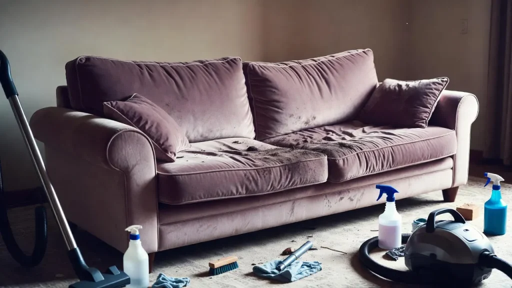 تمیز کردن مبل مخمل